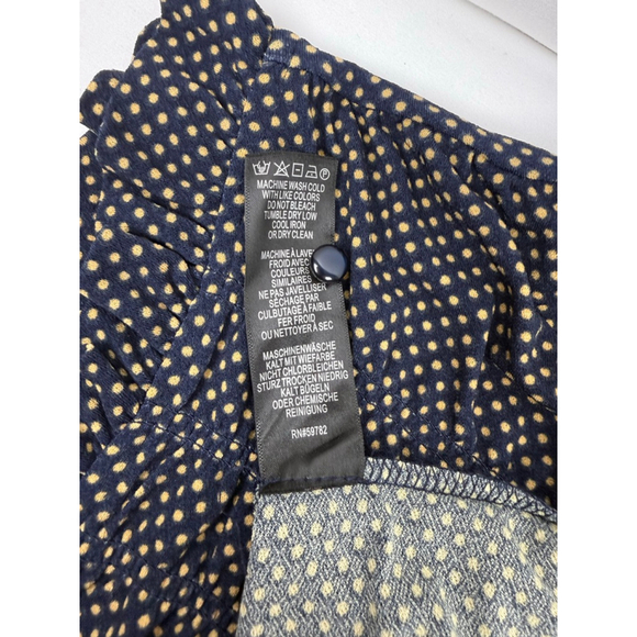 Women's Adrianna Papell Polka Dot Blouse Navy/Tan Size XL - Picture 5 of 5